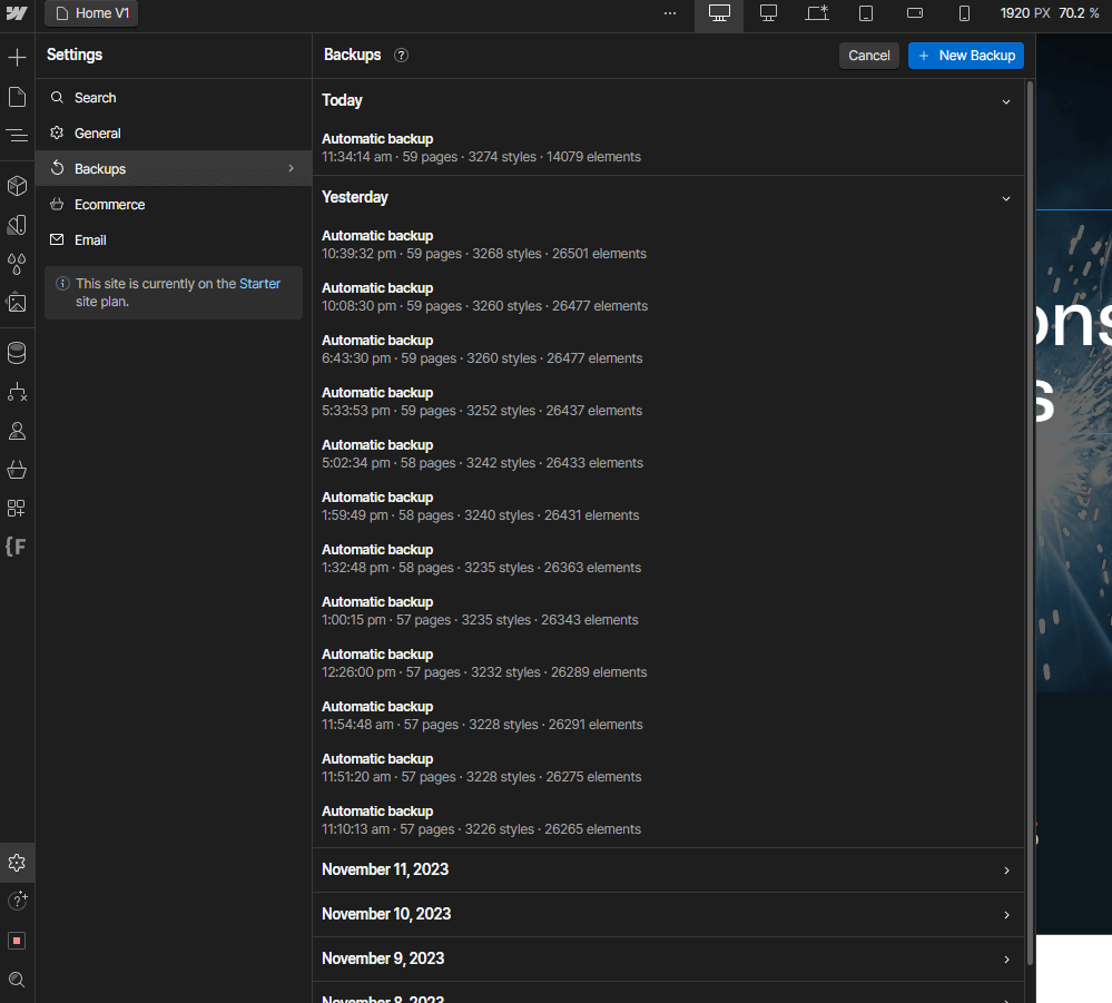 Backups - Industrial X Webflow Template