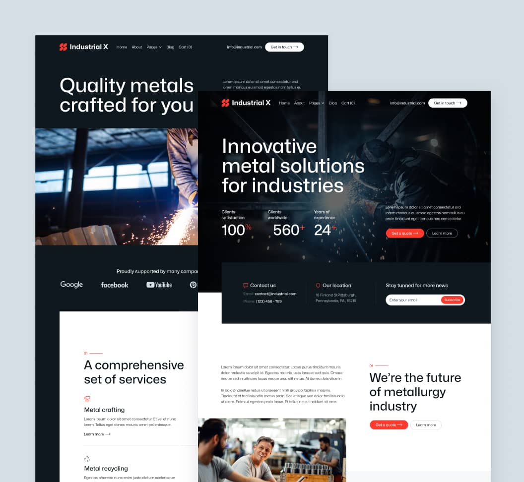 Industrial X - Pages - Metallurgical Webflow Template