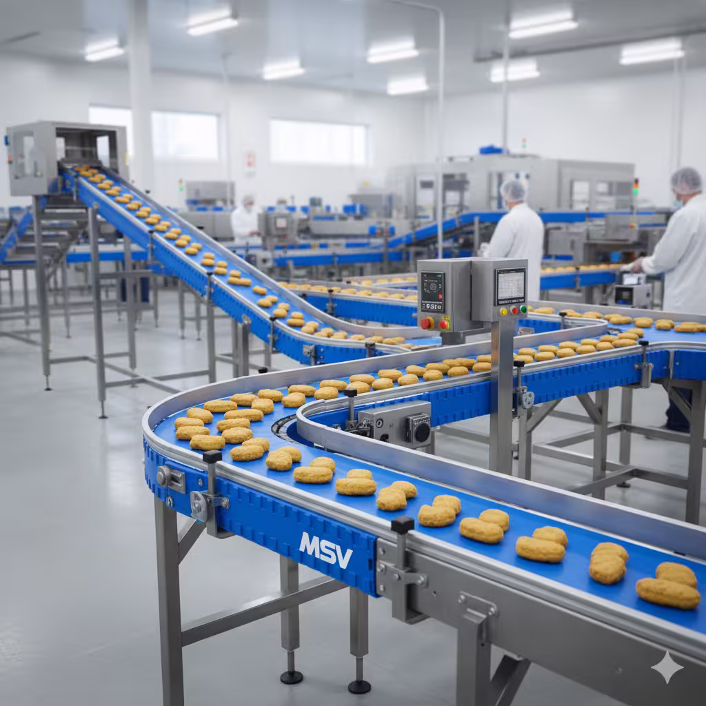 Seamless Conveyance for Food Processing Plant