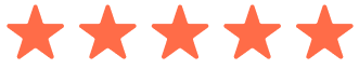 5 orange stars in a line
