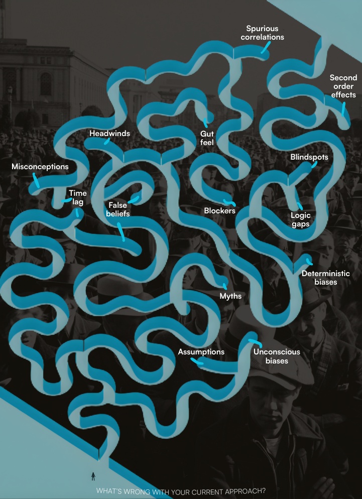 Image of PR & Comms leader in meeting, with caption showing she's noticing her colleague's biases because of her training with Piar