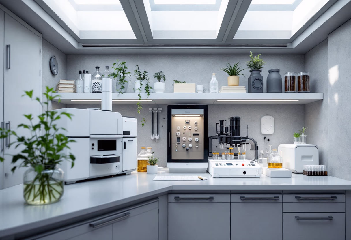 image of agricultural technology usage in a lab setting