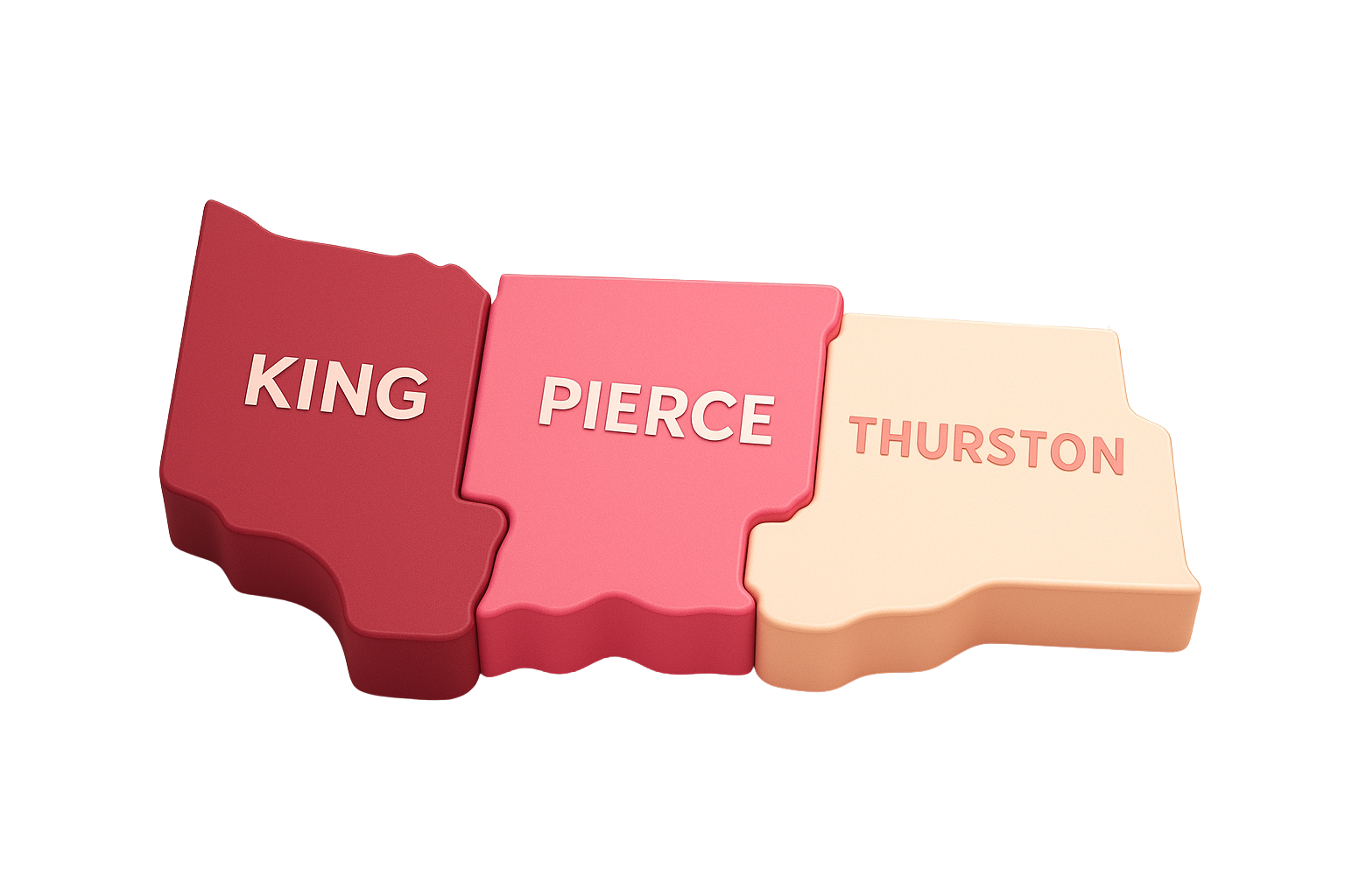 Service area map of highlighted WA counties