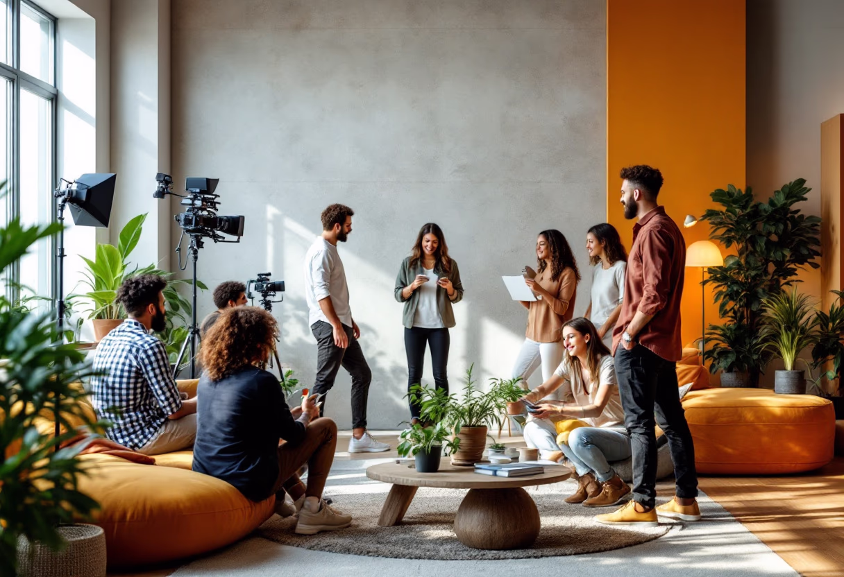 image of behind-the-scenes filming