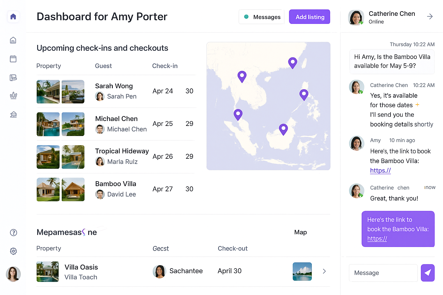 SympleHost AI assistant replying to guest message in Airbnb interface