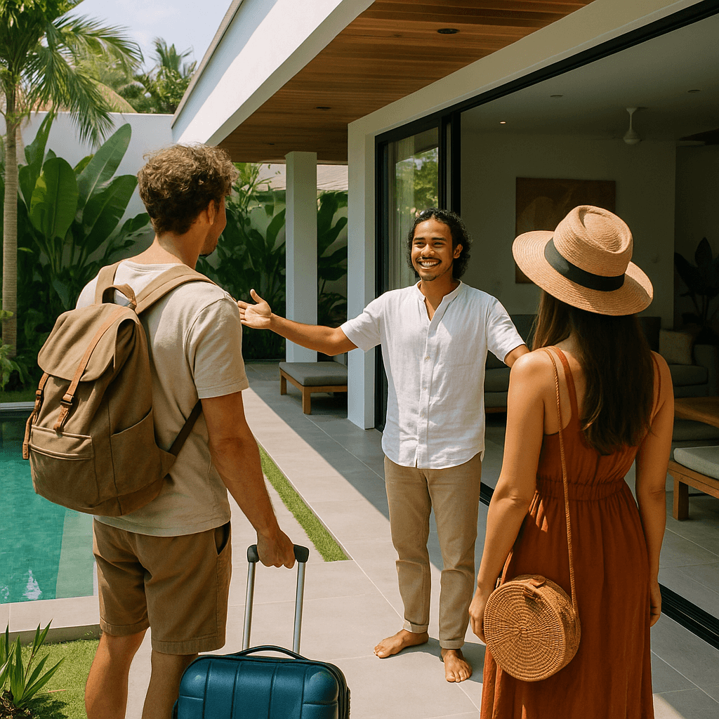 SympleHost AI assistant replying to guest message in Airbnb interface