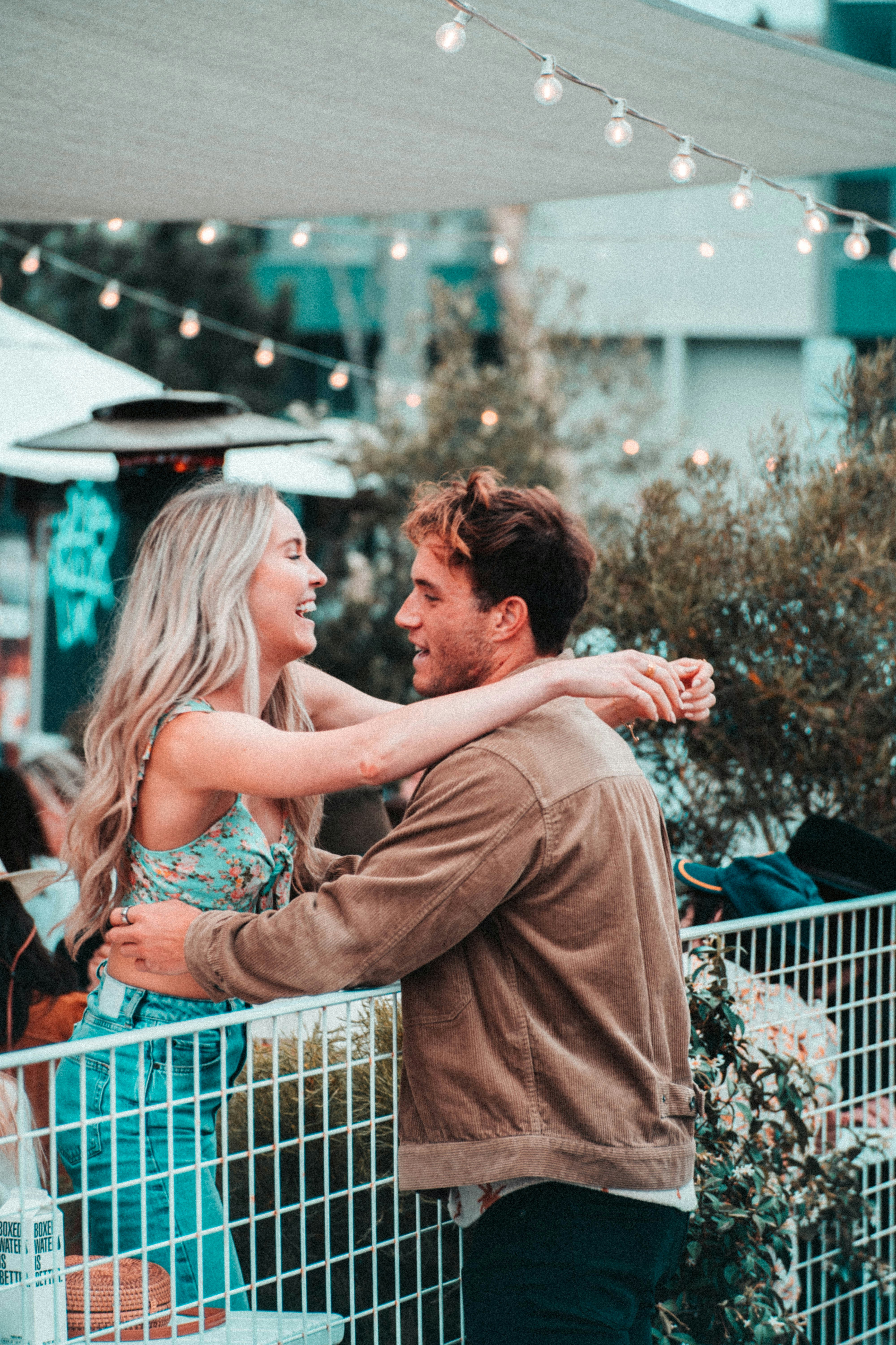 Couple hiking together in West LA