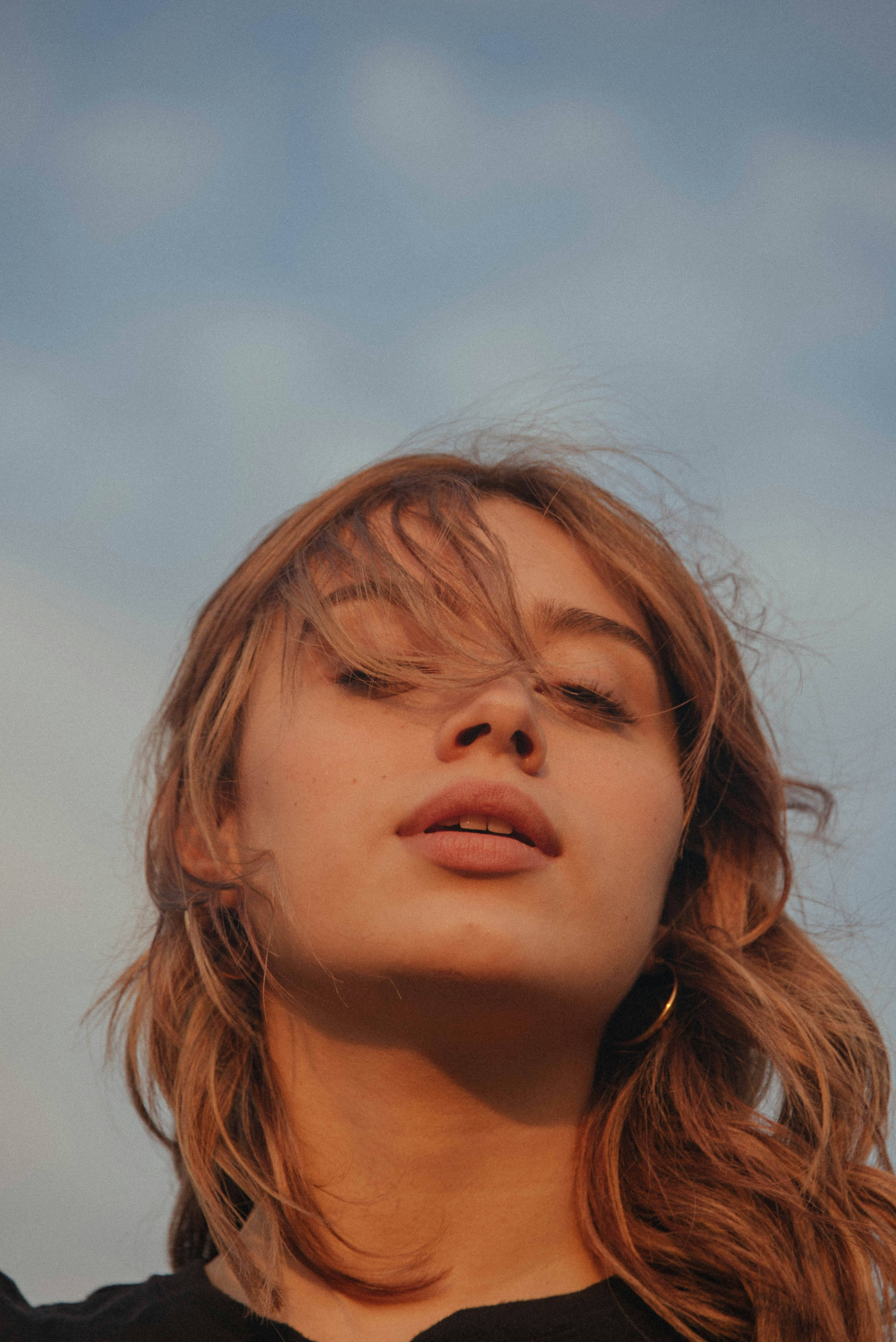 Portrait of a woman at Venice beach, California at sunset