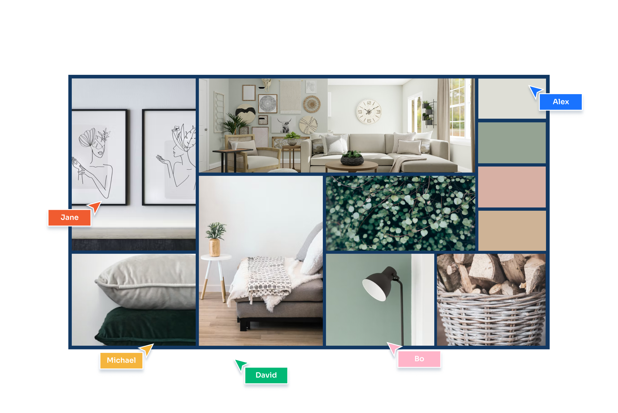 Create an inspiring collage or composition of images, visuals and other objects to convey a general idea or feeling about a particular topic.