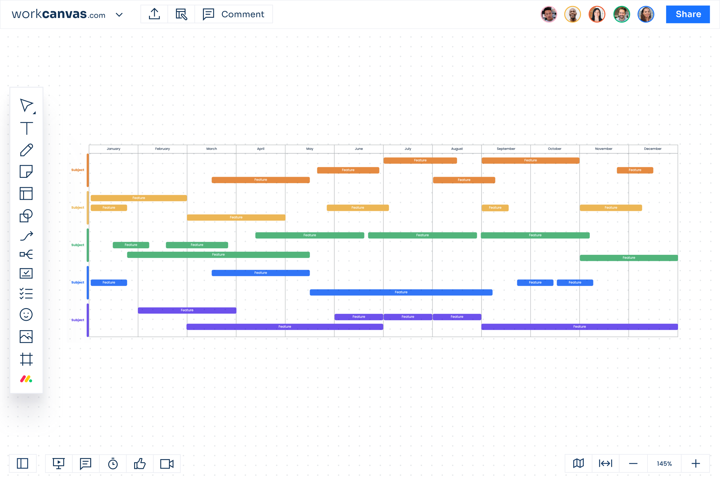  WorkCanvas is an online whiteboard for diagramming, that brings teams together to ideate, create and innovate. See how it beats alternatives in ease of use and team collaboration by giving it a try.