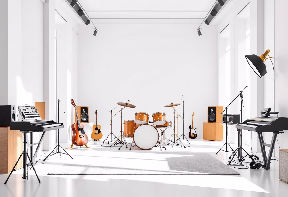 [background image] image of studio interior (for a music studio)