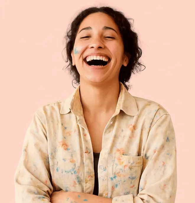 Artist smiling