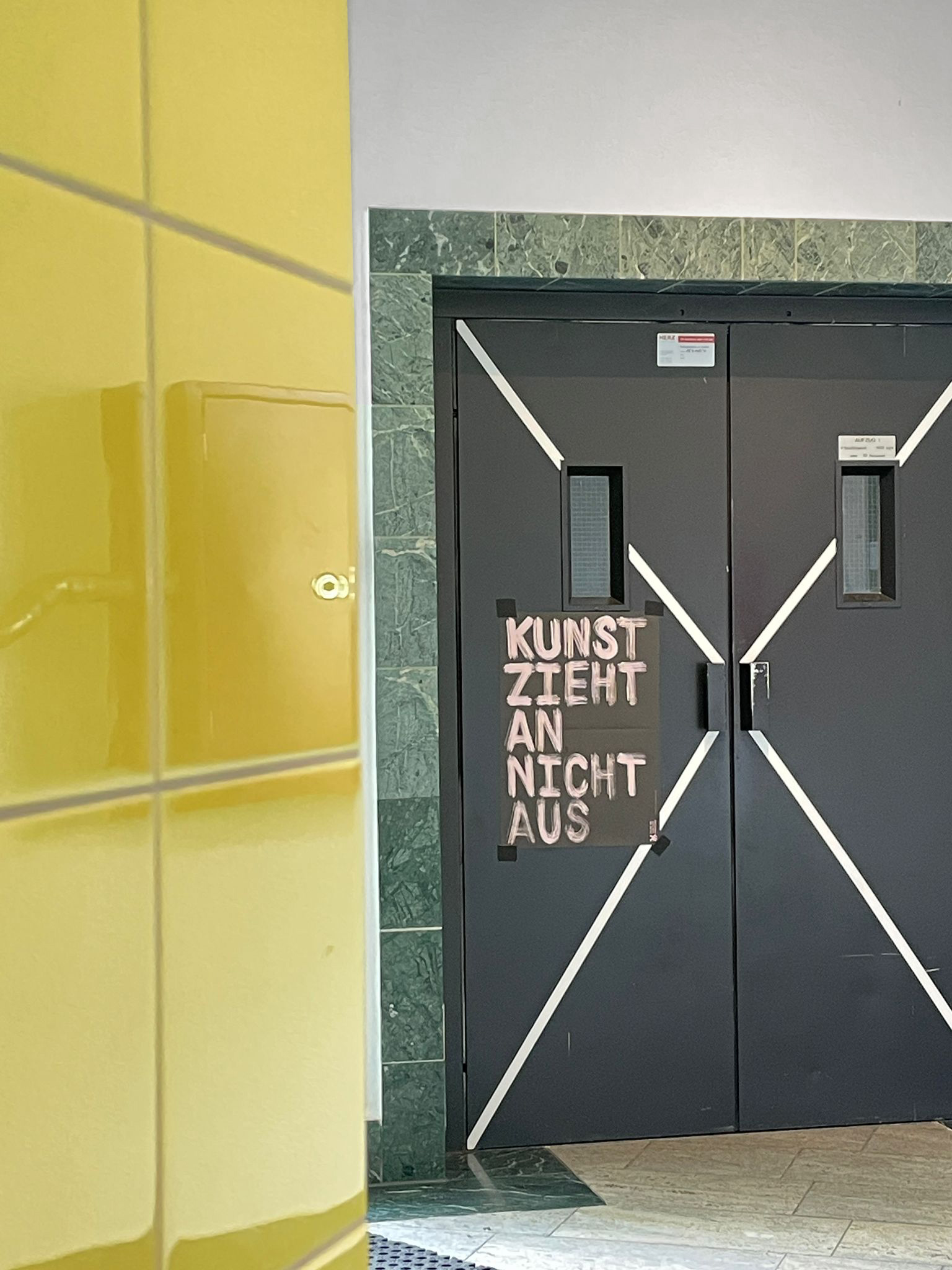 Studio entrance to a rooftop area