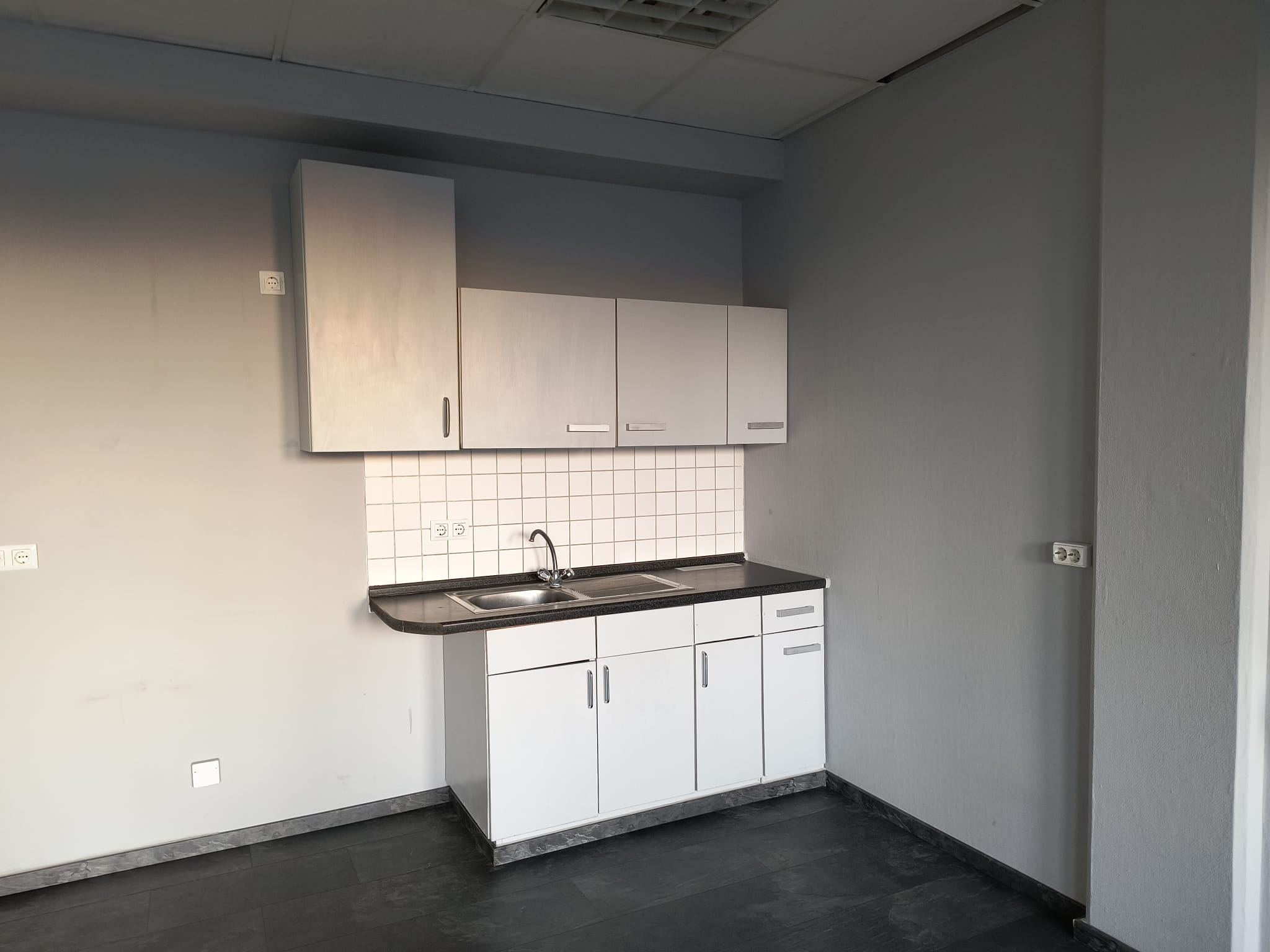 Shared kitchenette by the studios