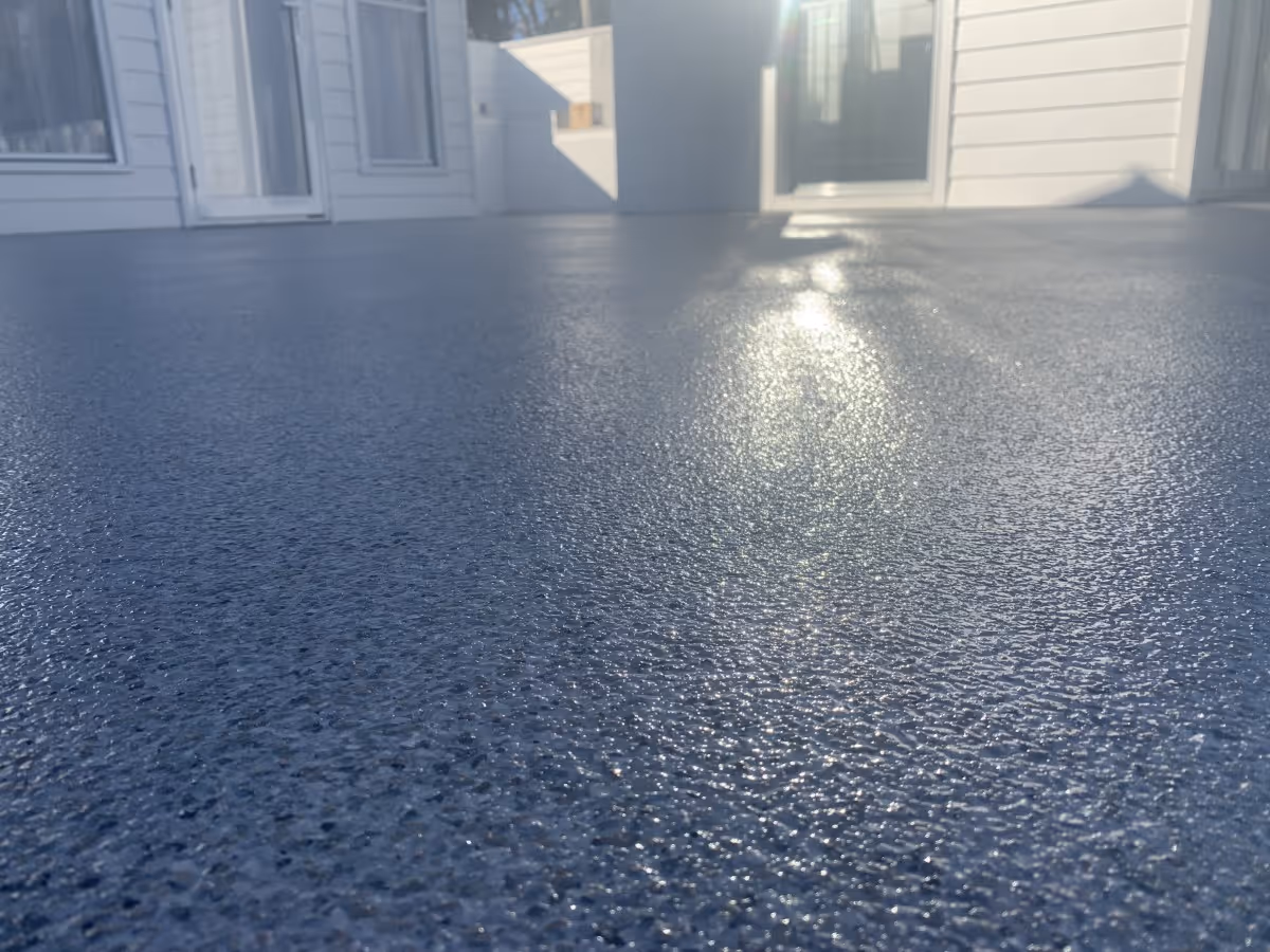 Outdoor concrete resurfacing