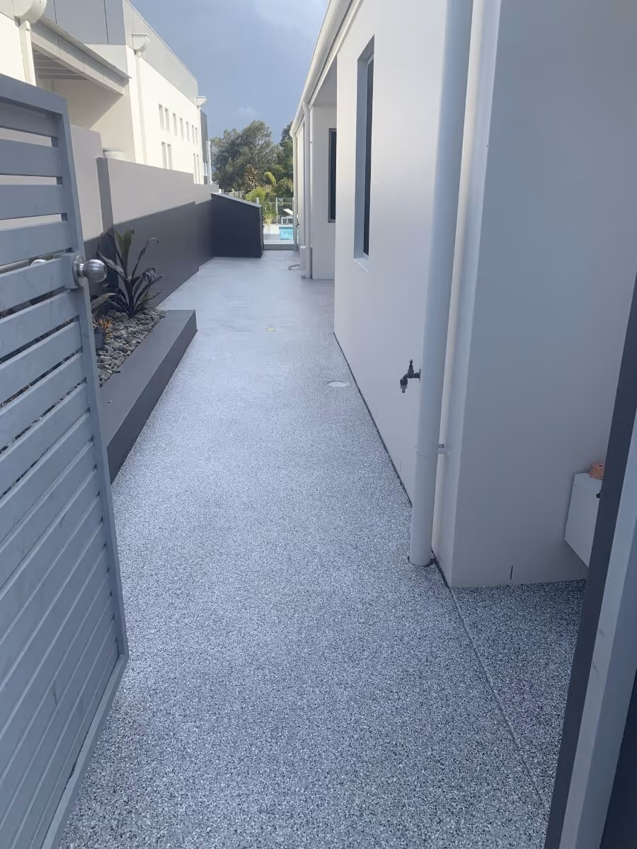 Sidewalk concrete coatings