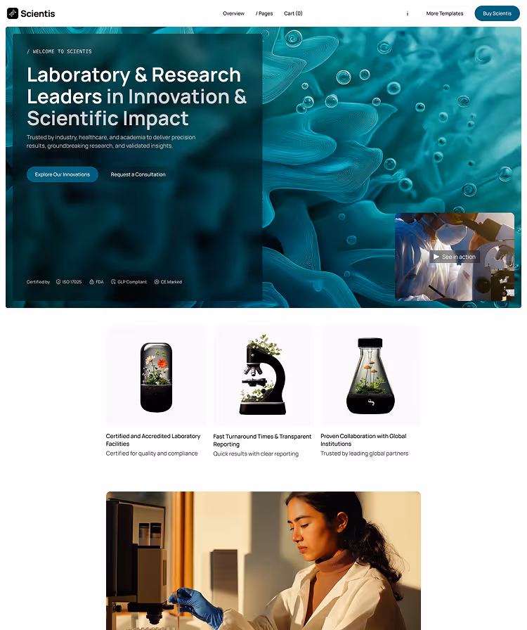 Laboratory & research template home1