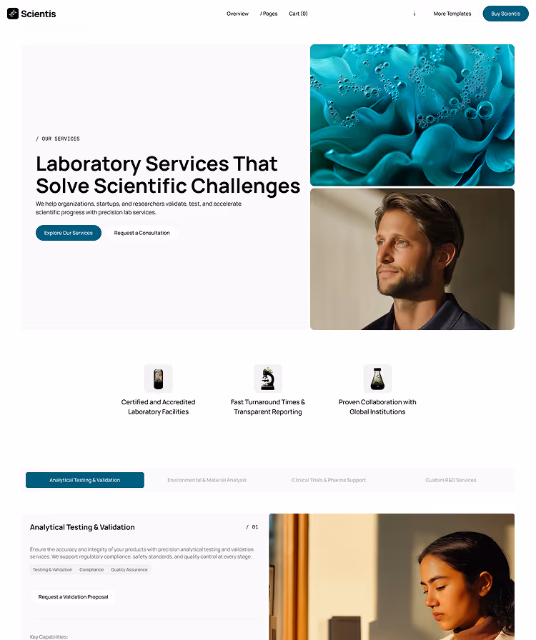 Laboratory & research template services2