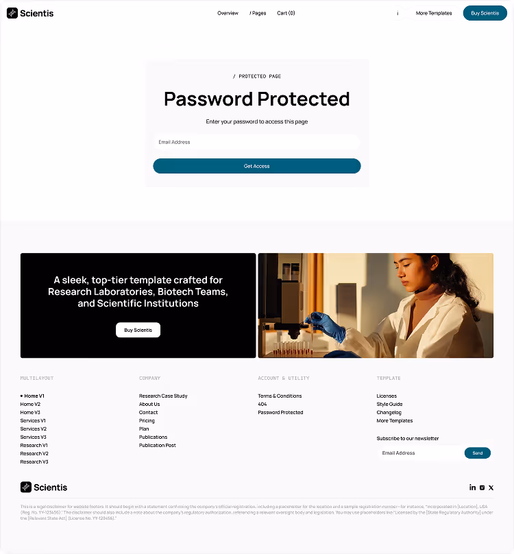 Laboratory & research template 401