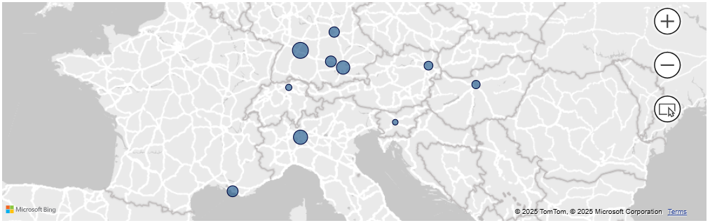 Proportional symbol map.