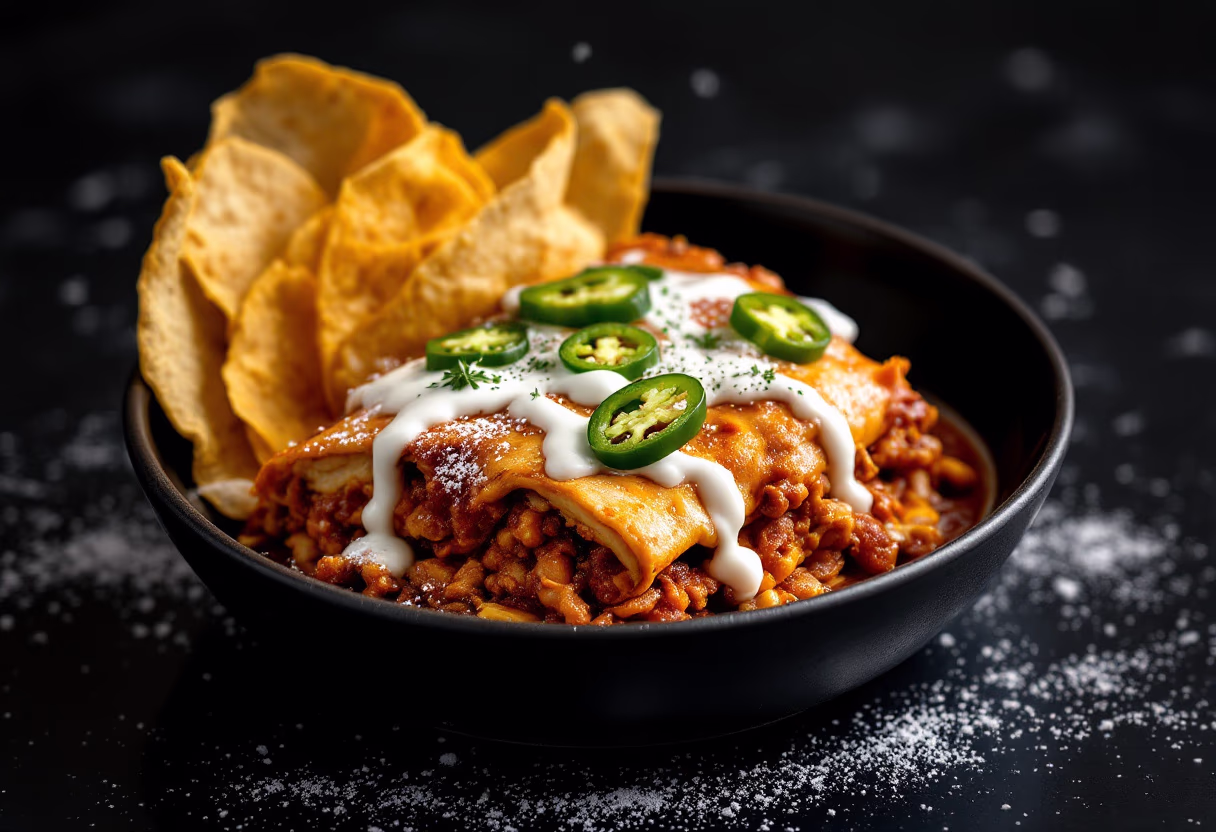 image of enchiladas with garnishes
