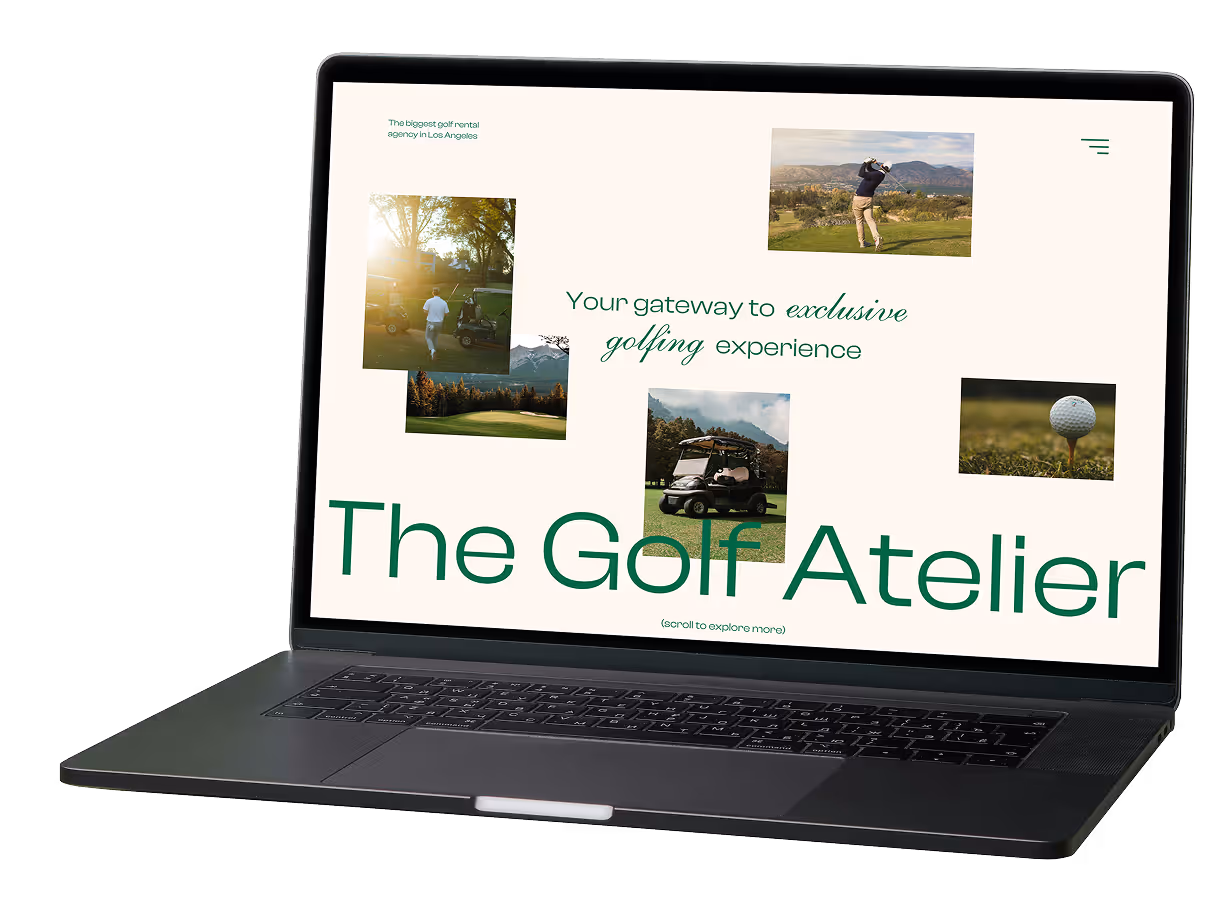 Golf Club web design mockup