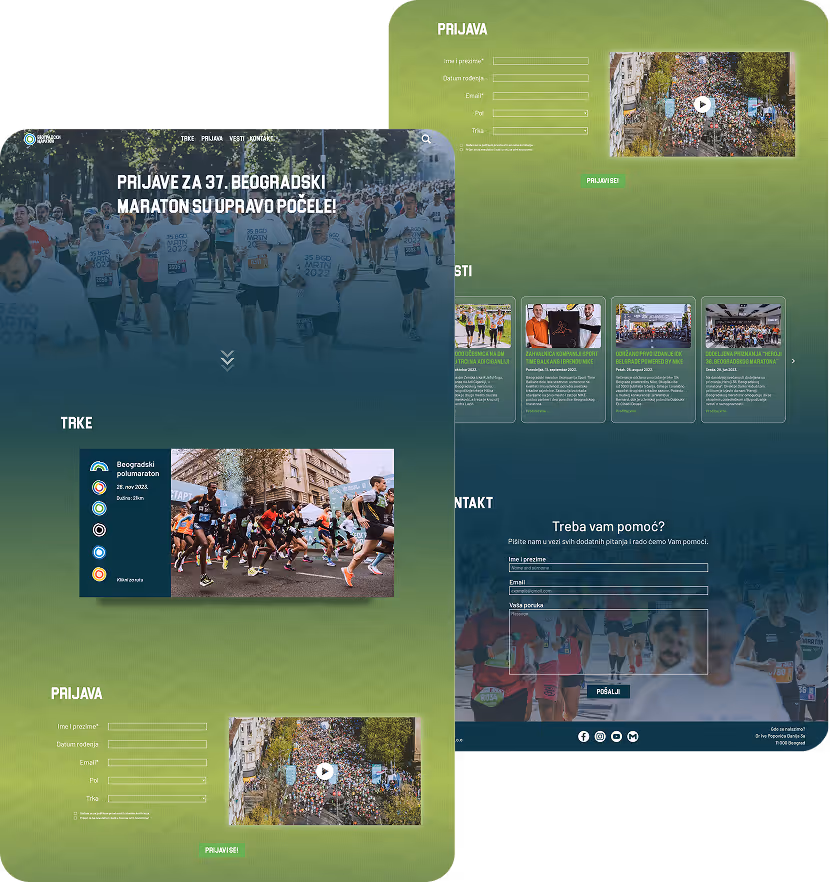 Belgrade Marathon Web design