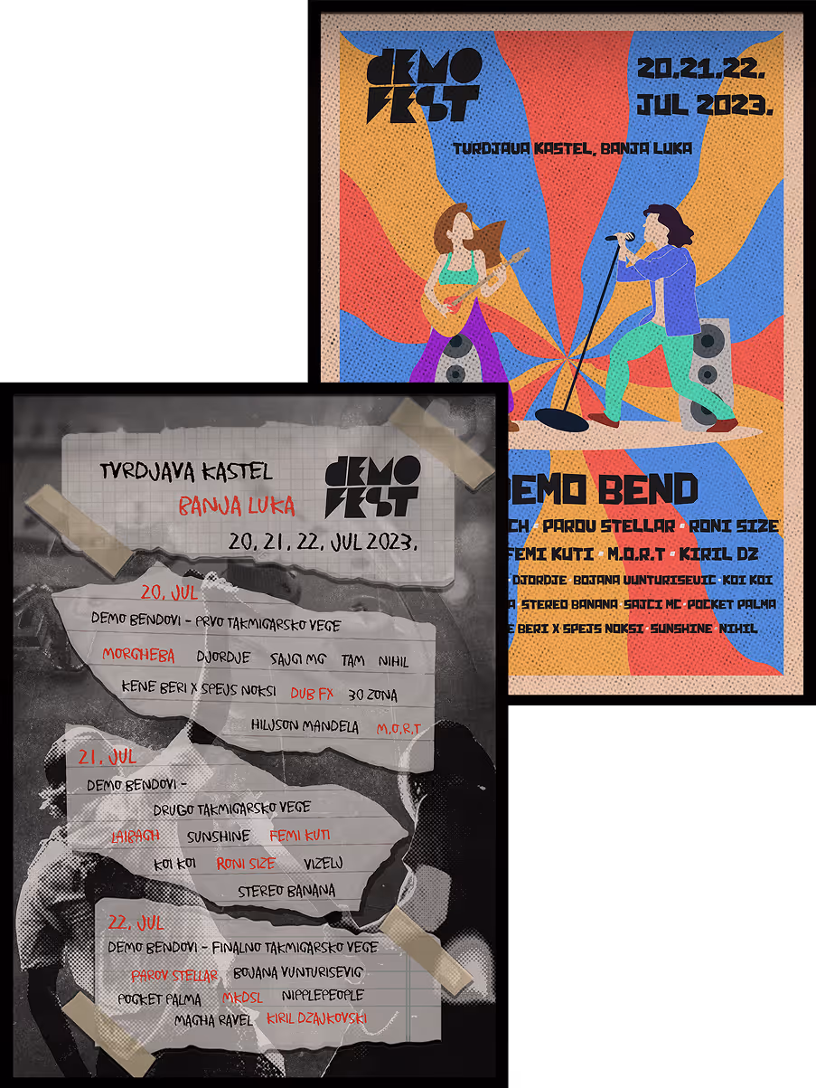 Posters for music festival mockups