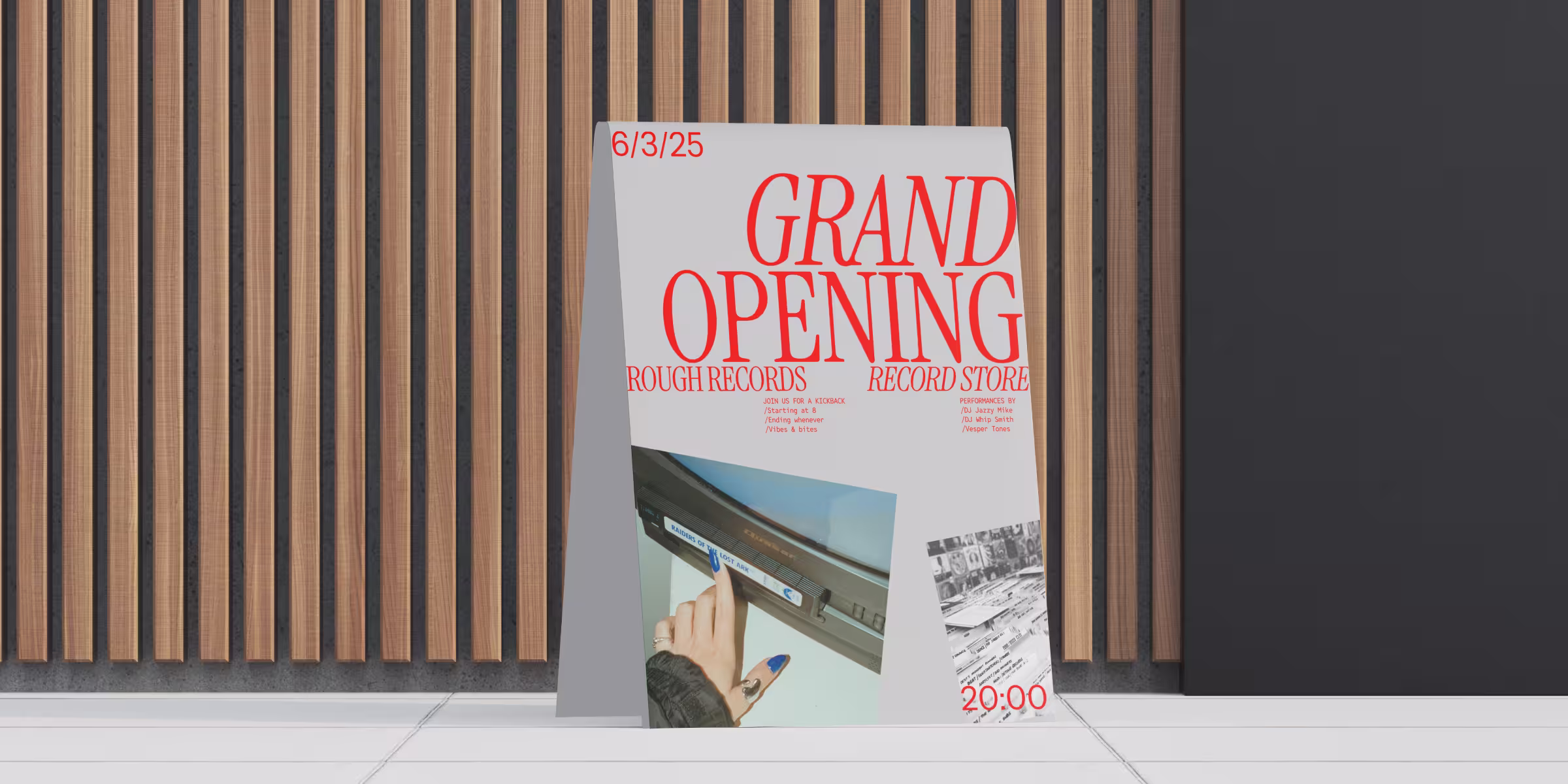 Roll-up Aufsteller für Grand Opening Event: Event Branding und Point-of-Sale Materialien