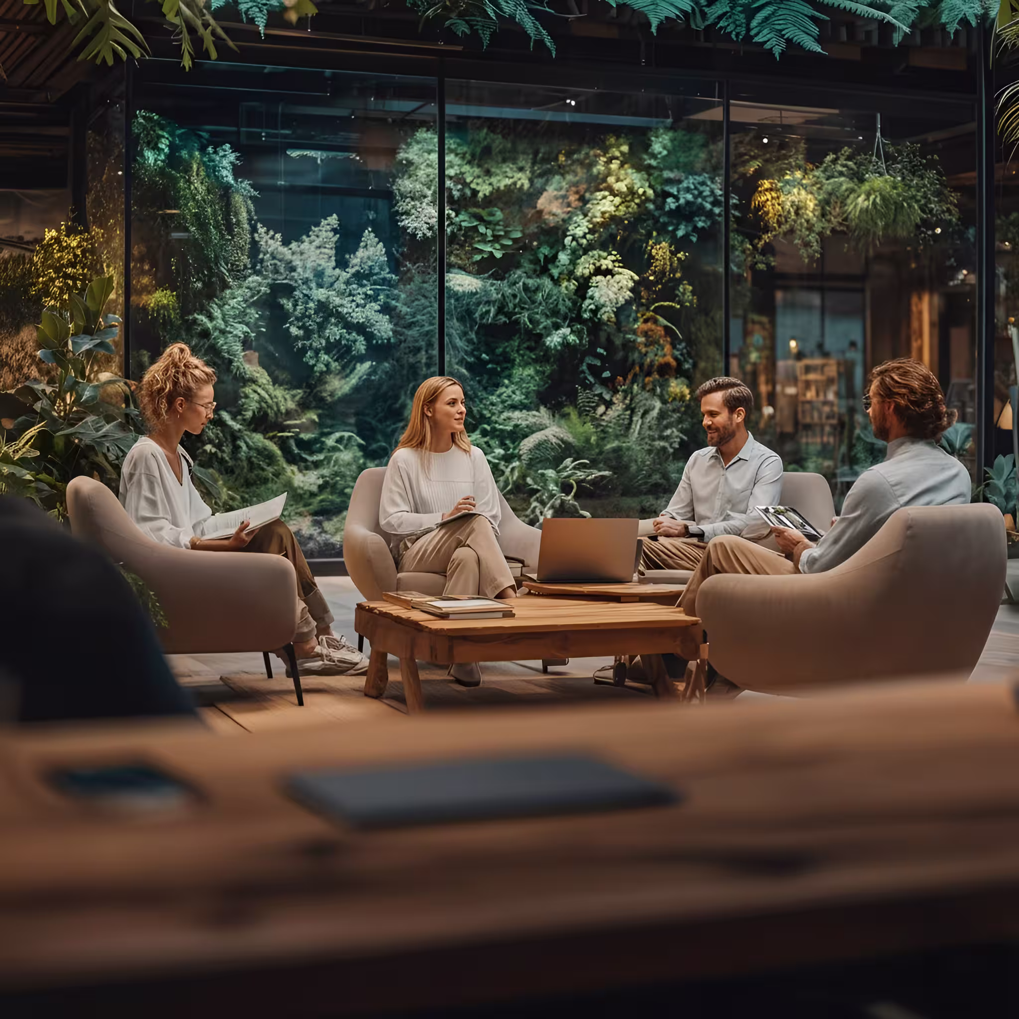 AI-Experten-Team in der Strategie-Session – Erstellung der Creative Performance Roadmap