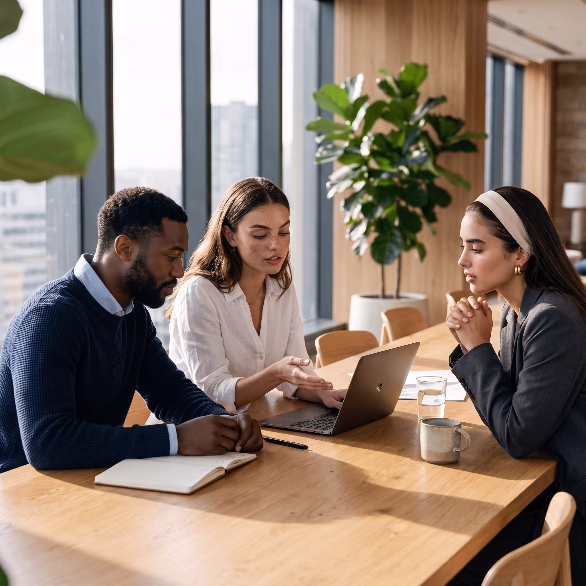 AI-Experten-Team in der Strategie-Session – Erstellung der Creative Performance Roadmap