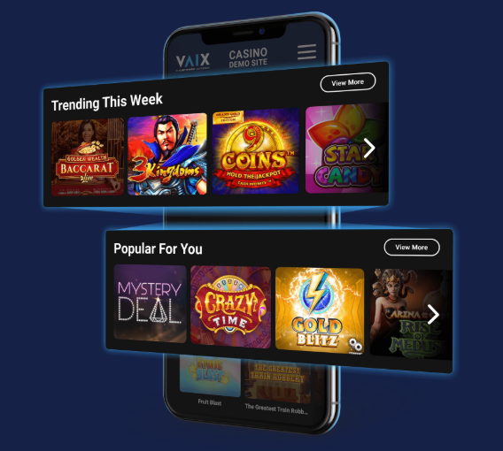 Games grouped by what’s trending and popular to keep players engaged