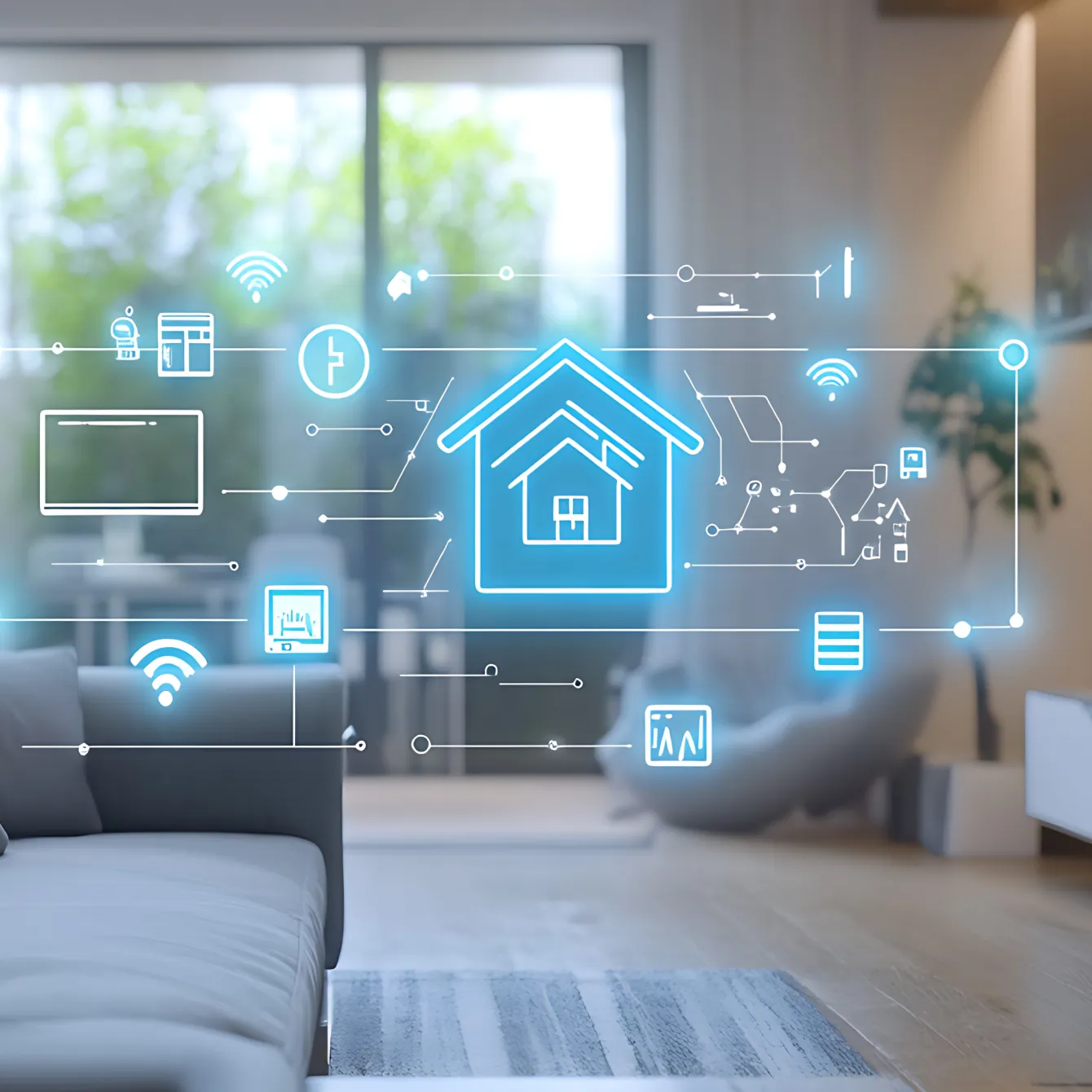 Alt Text: Funktionsweise des Home Energy Management Systems inklusive Vernetzung von Haushaltsgeräten