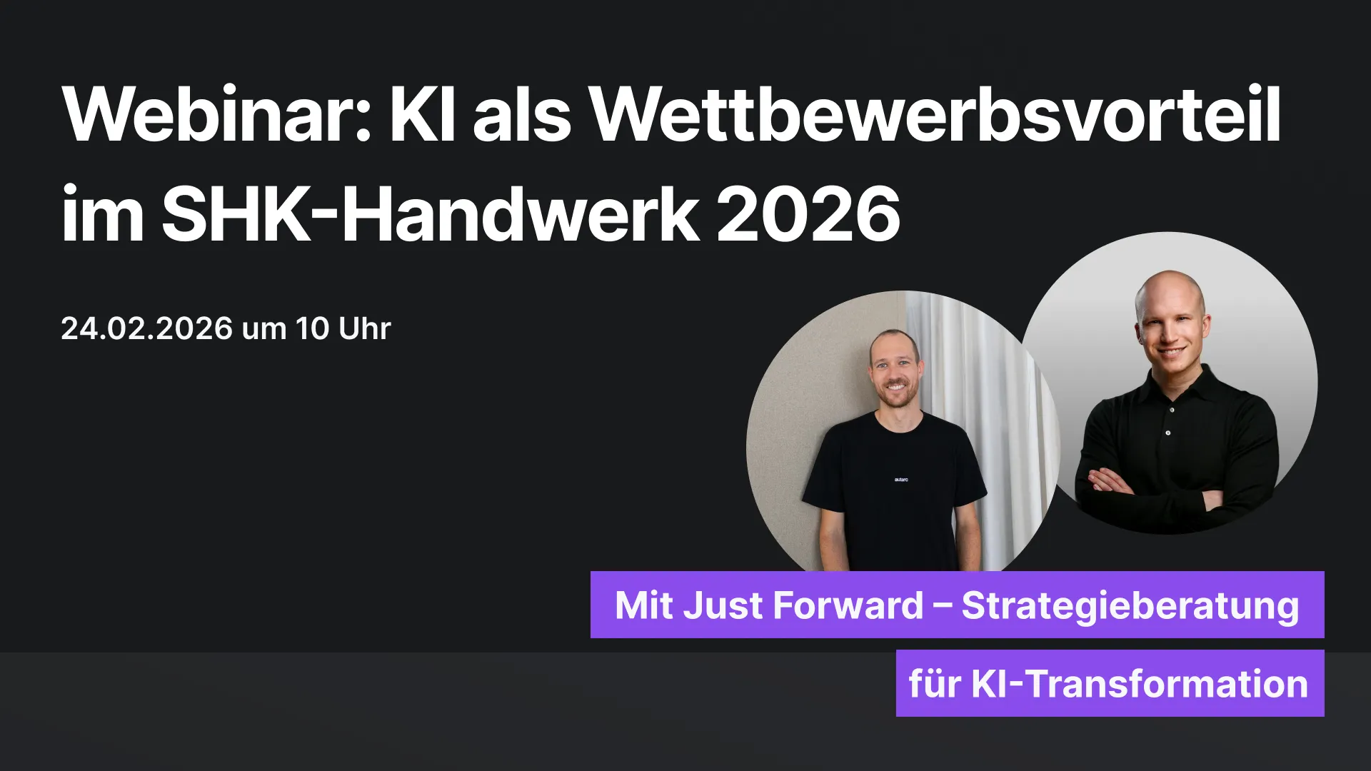 🏡💜 Webinar: KI als Wettbewerbsvorteil im SHK-Handwerk 2026