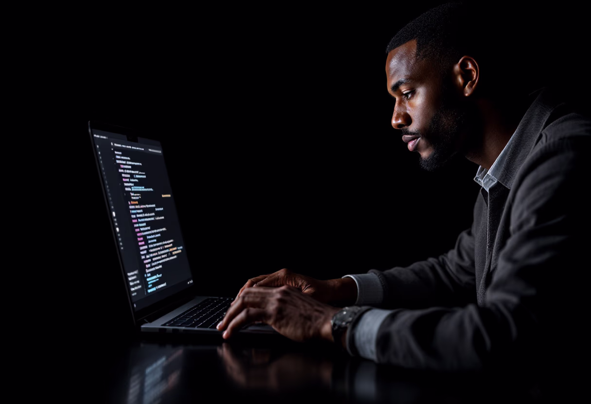 image of a user interacting with the software on a laptop (for a productivity tools business)