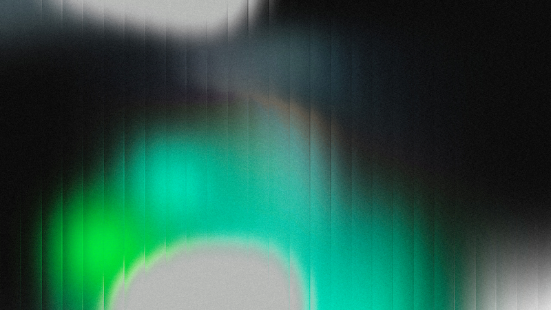 Grainy gradient background with green, cyan, black and white colors