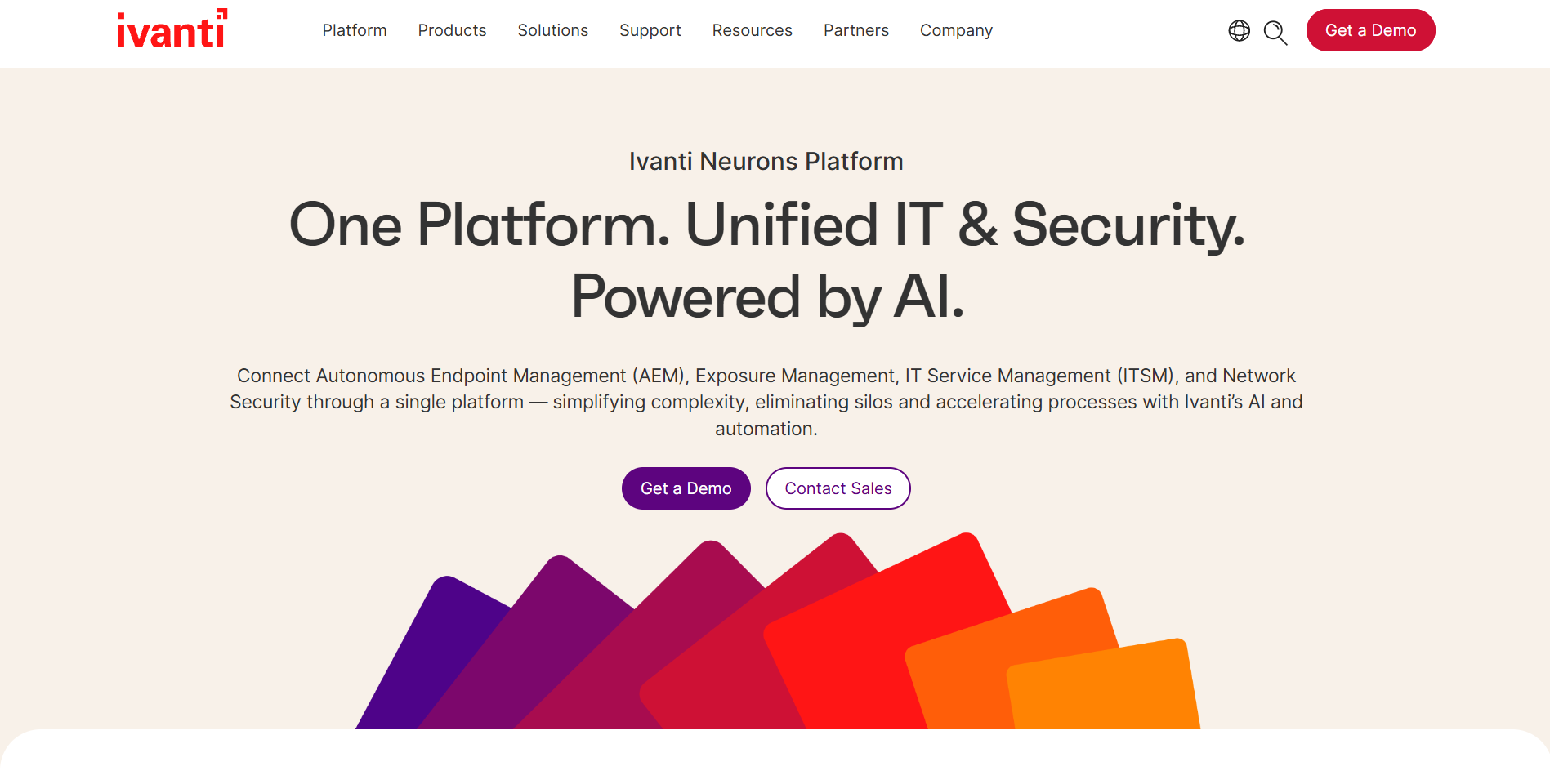 Ivanti Neurons Homepage