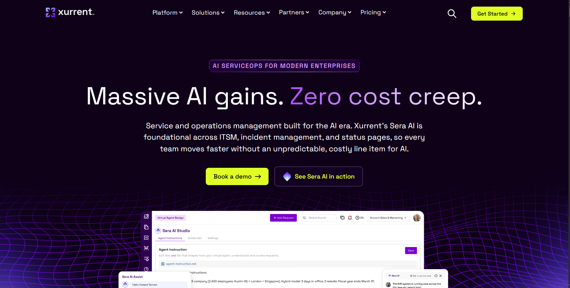 Xurrent Homepage