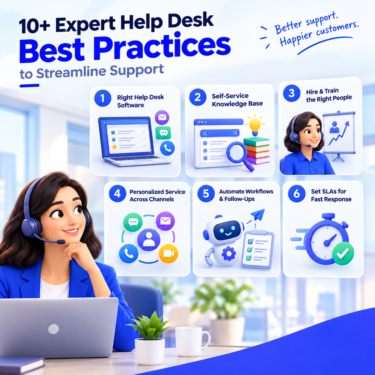 help-desk-best-practices-3d-infographic
