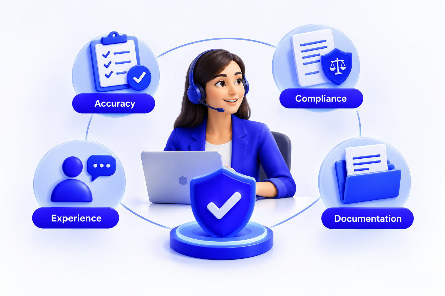claims-quality-assurance-four-pillars-3d-infographic