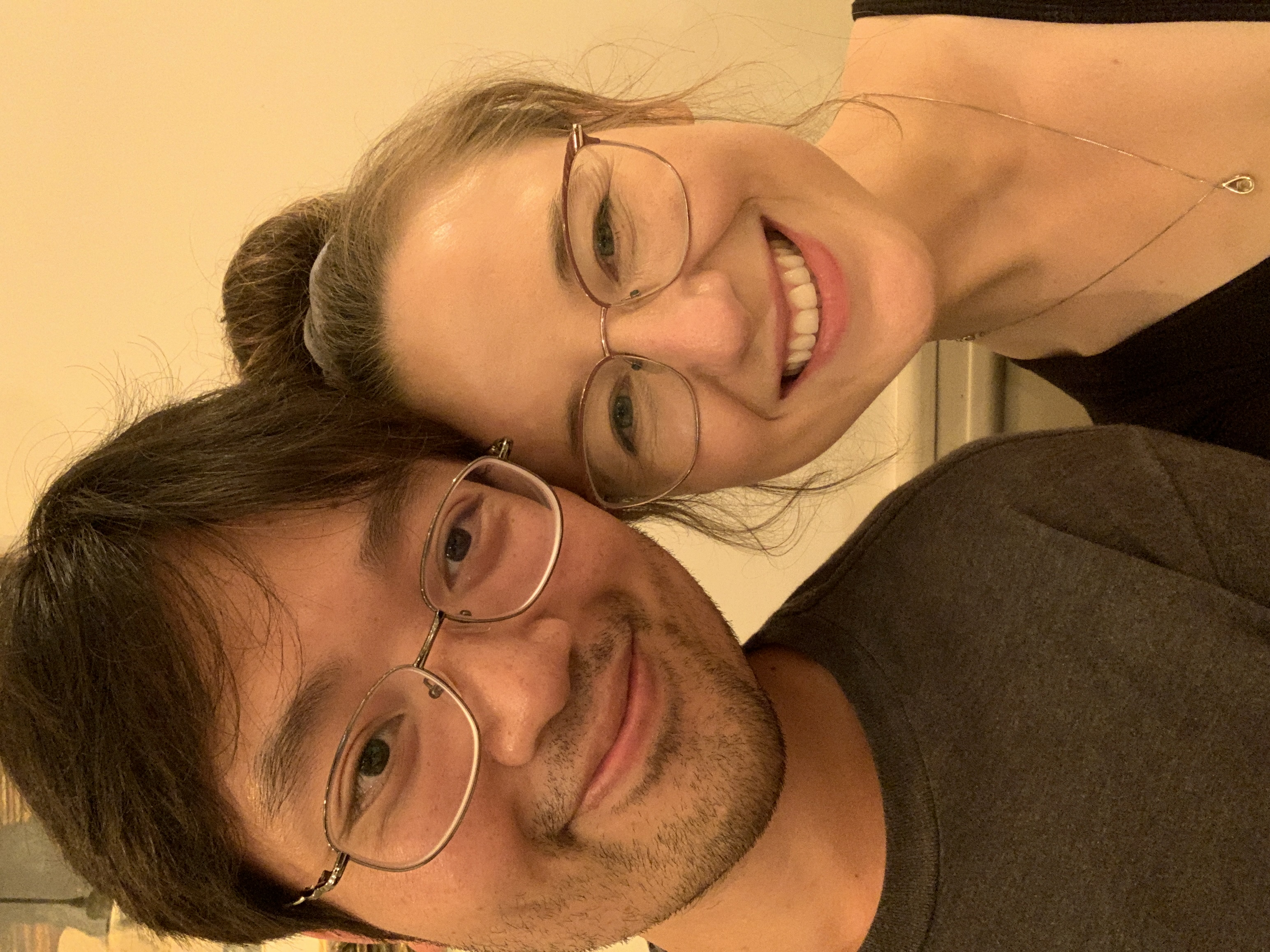 Mari-Alina Timoshchuk and Cassidy Sung at a food tour in Rome taking a selfie