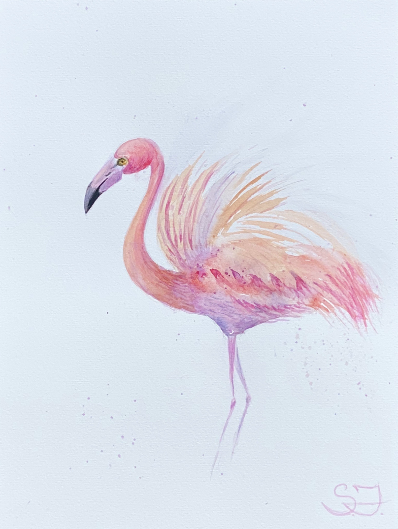 Mari-Alina Timoshchuk's art of a flamingo