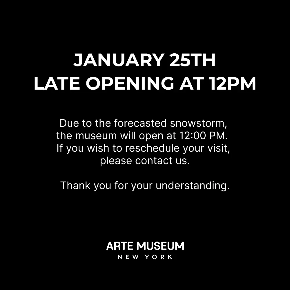 January 25th : Late Opening at 12PM