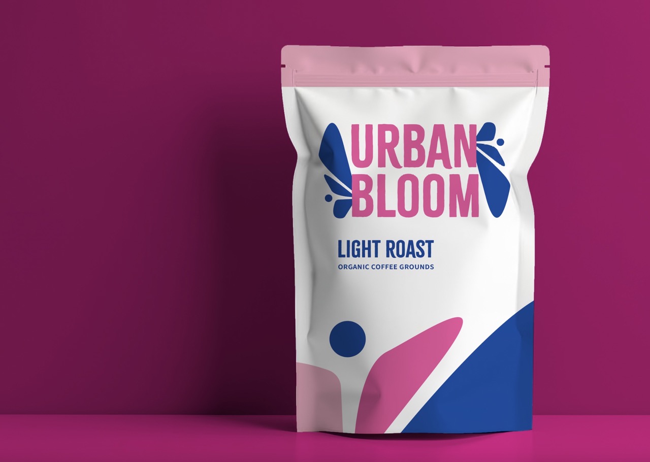 Urban Bloom coffee grounds package