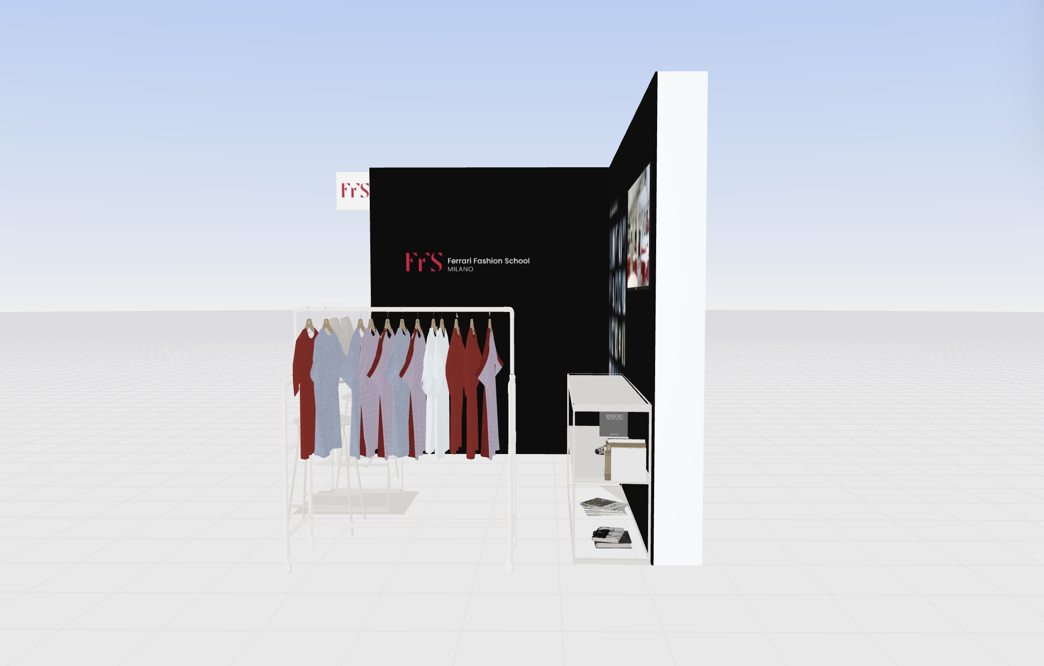 Booth design rendering view 2