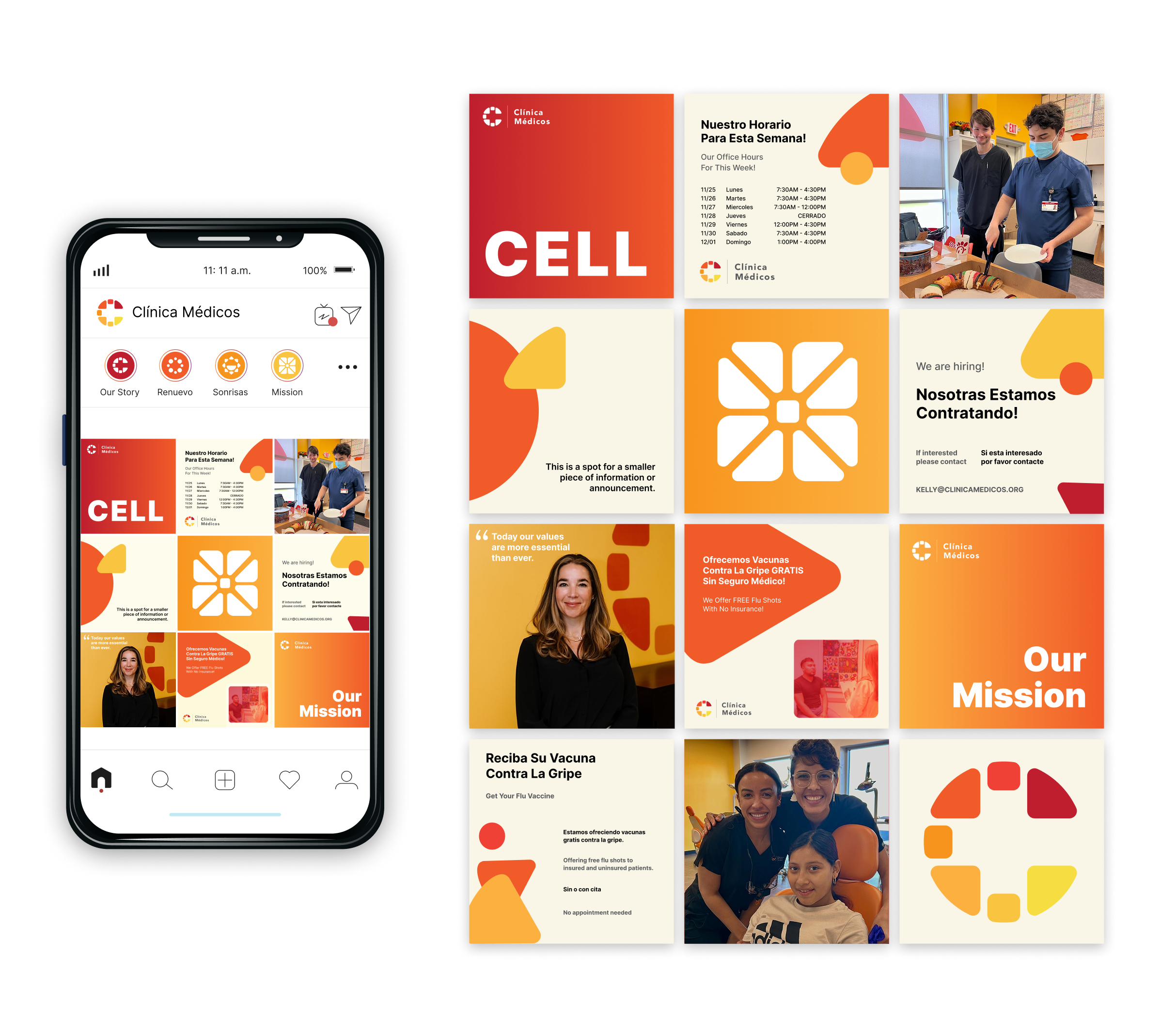 Clínica Médicos social media template