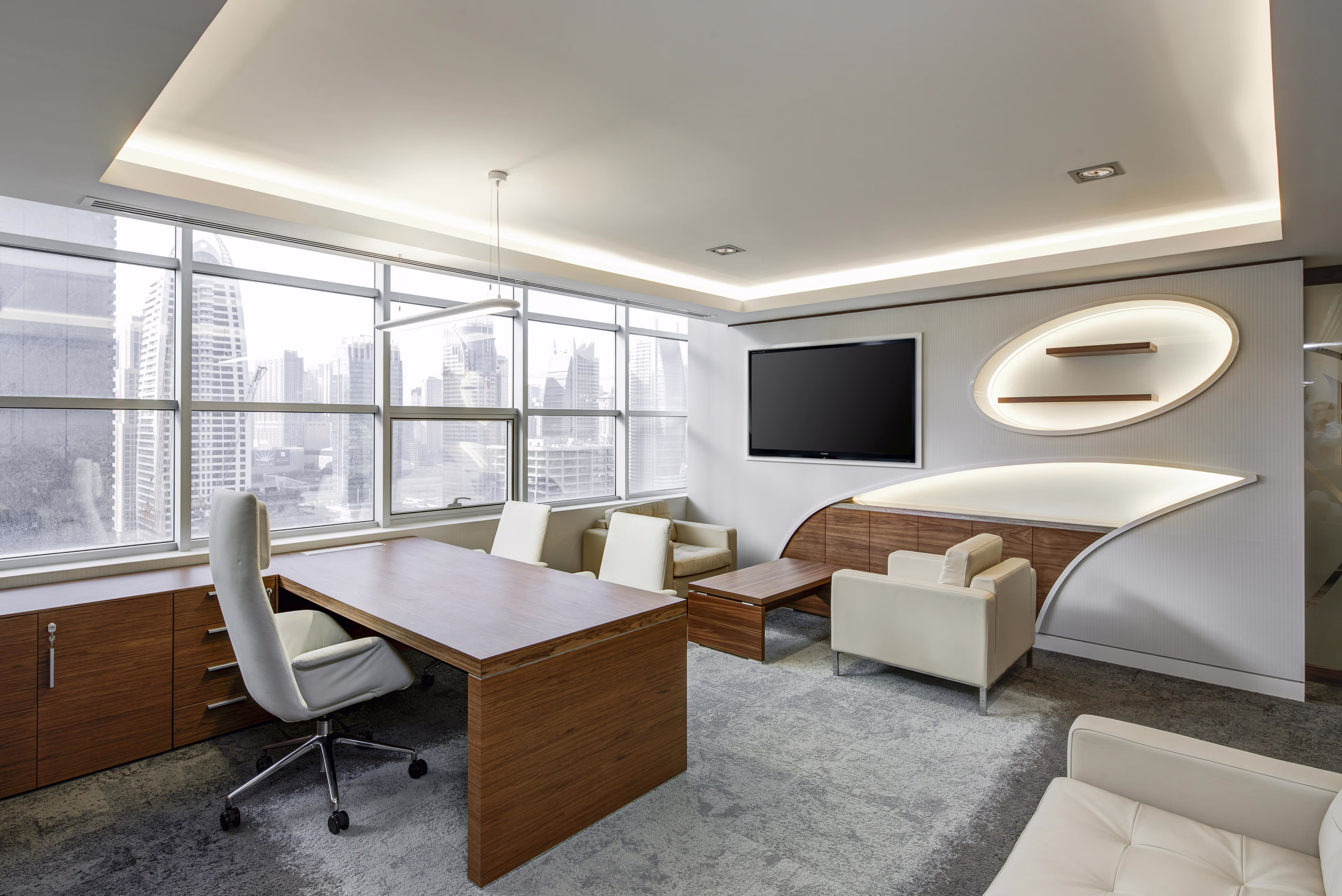 Office with city view