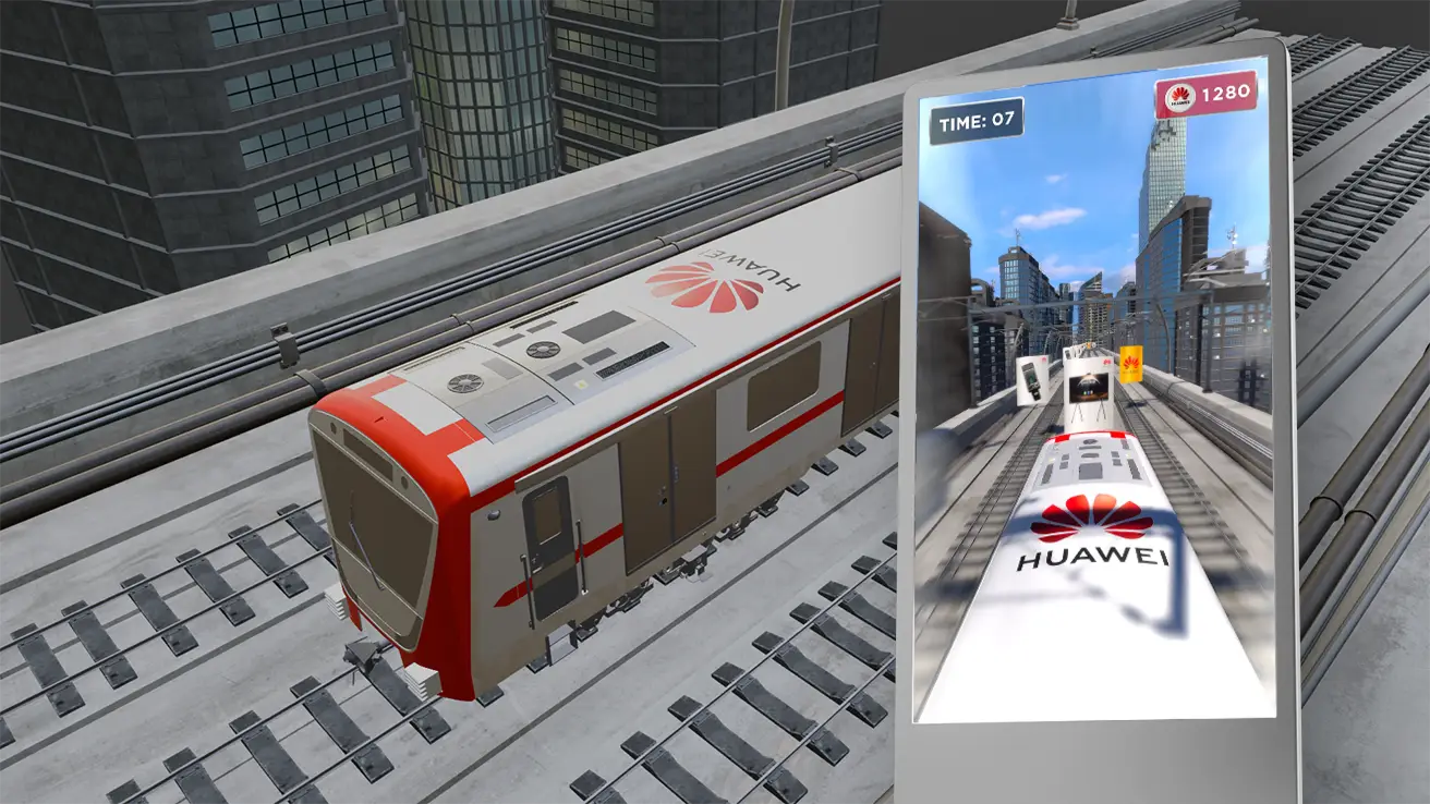 Mobile screens showing Leica custom interactive quiz interface, powered by Instamedia IMX Engine™ for brand activation events.