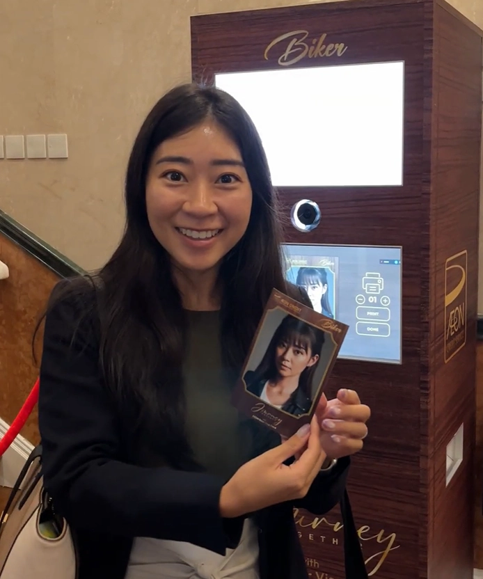 AEON Credit Visa Biker Launch AI-driven content booth, powered by Instamedia IMX Bespoke™, for interactive brand activation events.