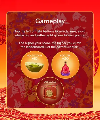 Hennessy CNY snake game featuring custom festive 3D assets lanterns environment luxury branding Malaysia